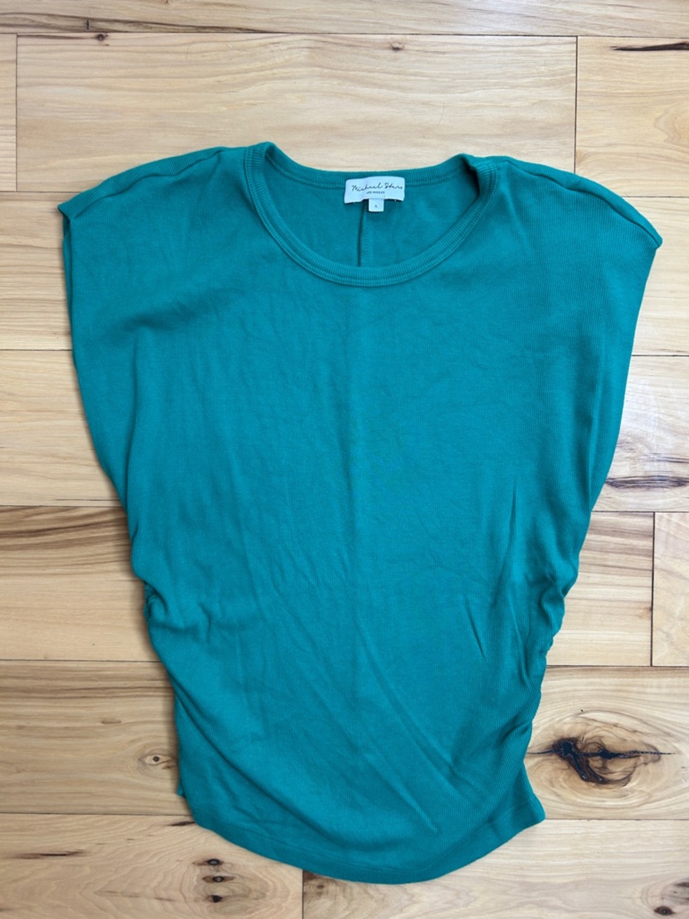 Michael Stars Los Angeles Green Muscle Crewneck Tank Top | Size Large